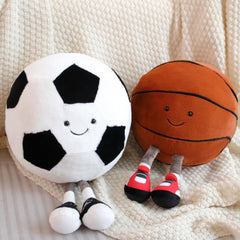 OUKEYI basketball pillow material close-up highlights soft plush and fade-resistant fabric.