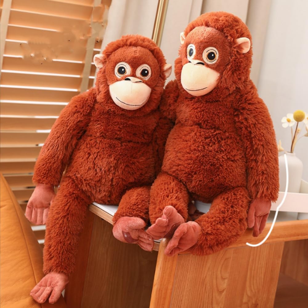 OUKEYI gorilla plush stands as a cuddly companion during playtime and travel.