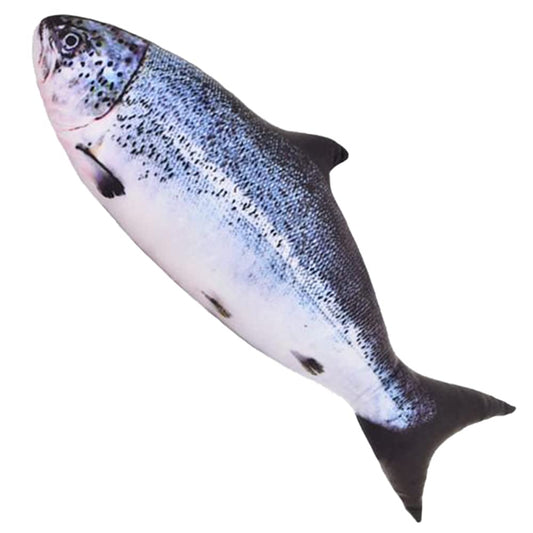 OUKEYI soft salmon fish decor pillow in plush fabric adds cozy comfort for lounging.