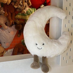 OUKEYI Sun Moon plush has soft texture for relaxing and cuddling.