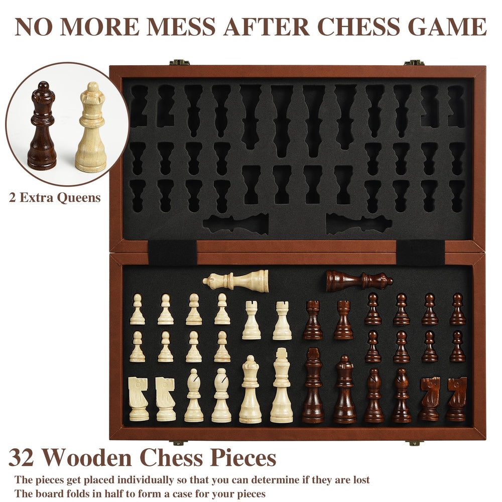 OUMODA chess set includes two extra queens for broader strategy.