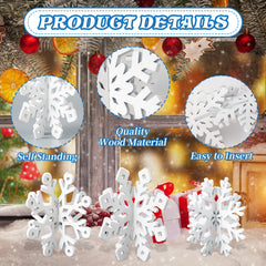 OuMuaMua 3D snowflake table decor displays a winter scene ideal for indoor parties.
