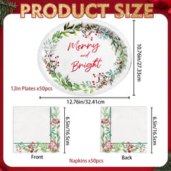 OuMuaMua heavy-duty disposable plates highlight coordinated Christmas design for effortless entertaining.