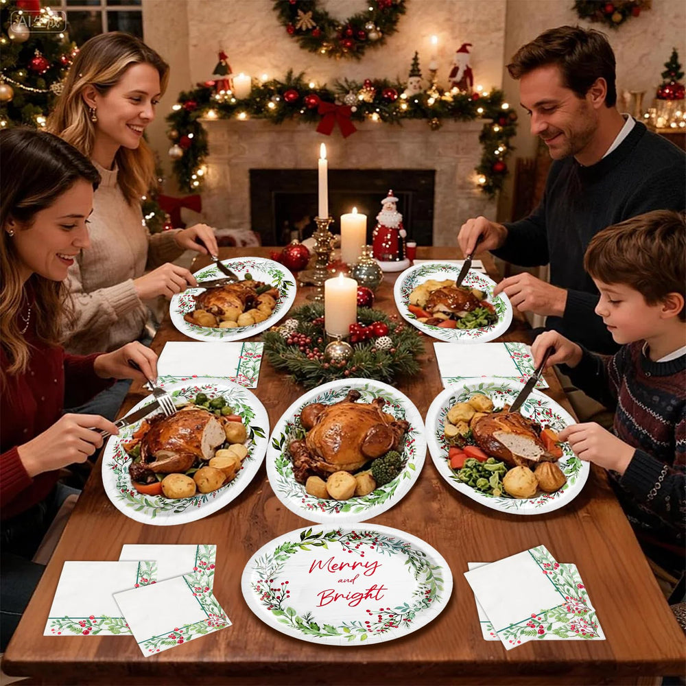 OuMuaMua large plates keep servings neat and organized.