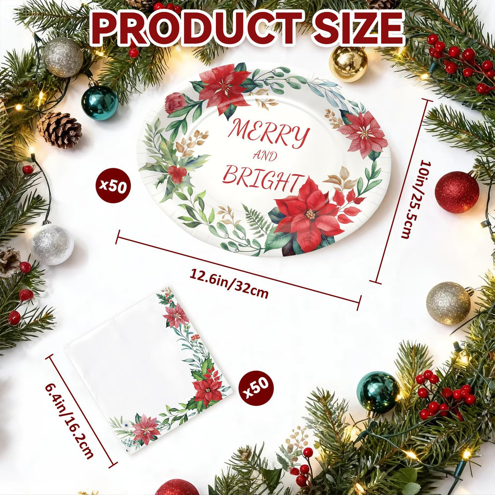 OuMuaMua poinsettia design close-up highlighting rich holiday details.