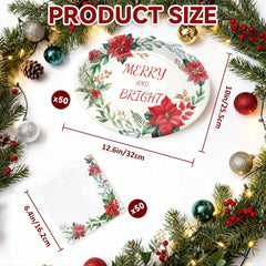 OuMuaMua poinsettia design close-up highlighting rich holiday details.