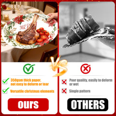 OuMuaMua spill-proof rim on oval plates to help prevent sauces from splattering.