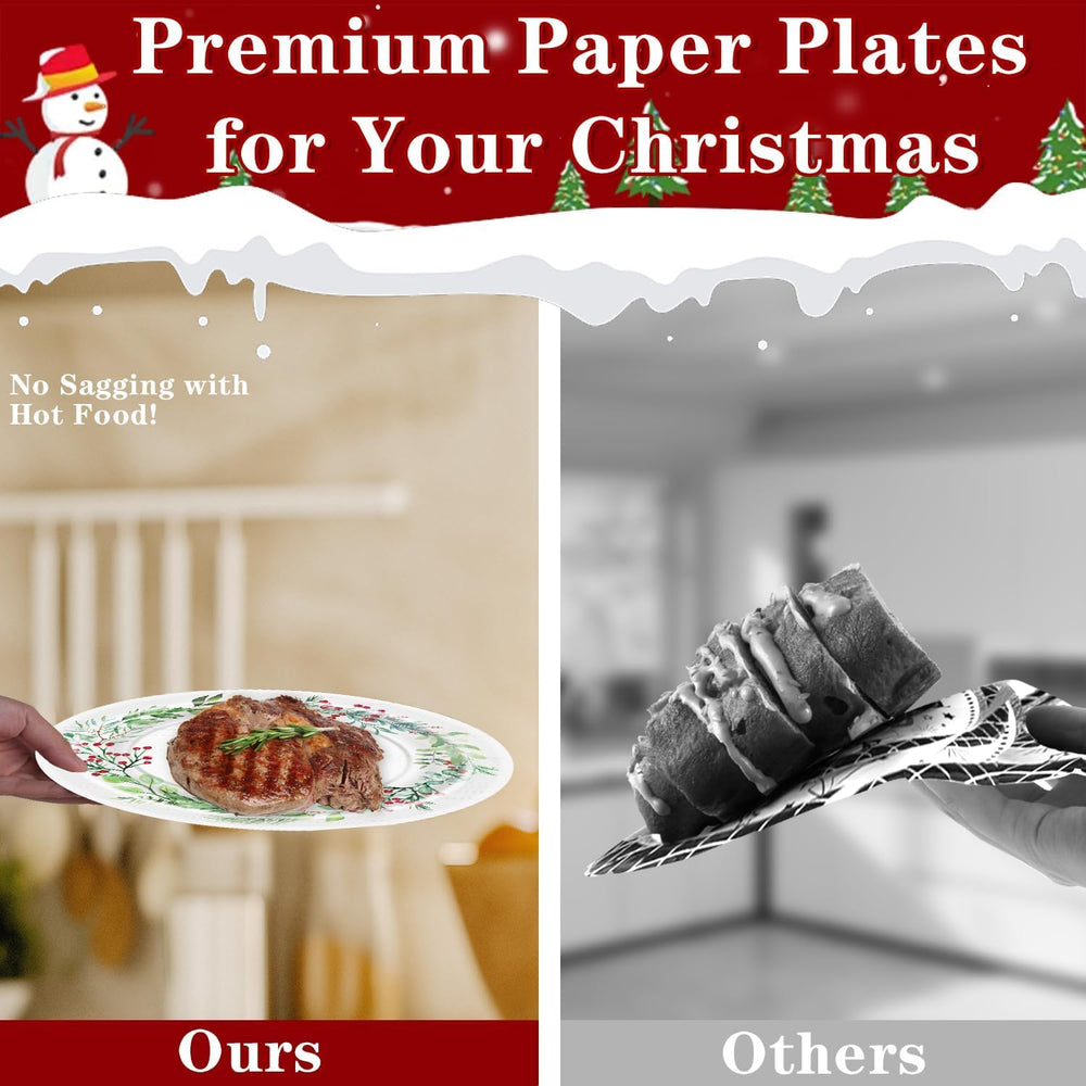 OuMuaMua Christmas party table setup, creates festive ambiance with no mess.