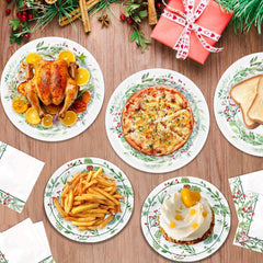 OuMuaMua disposable dinnerware, heavy-duty tableware for quick cleanup.