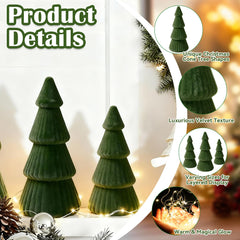 OuMuaMua freestanding velvet trees on a desk or shelf, ready to style.