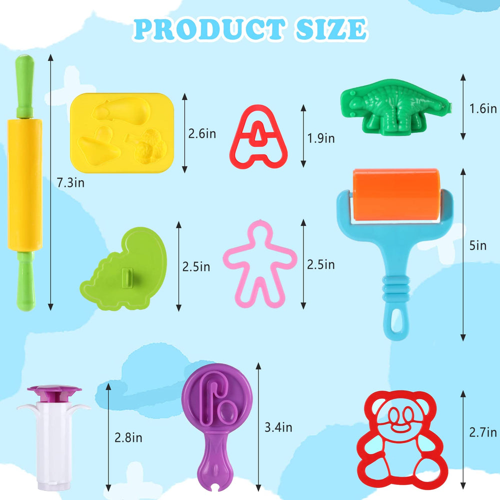Oun Nana dinosaur molds dough tools spark imaginative play and tactile exploration.