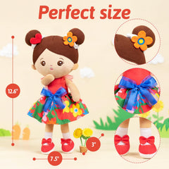 OUOZZZ doll in child's arms invites comforting role-play and cuddles.