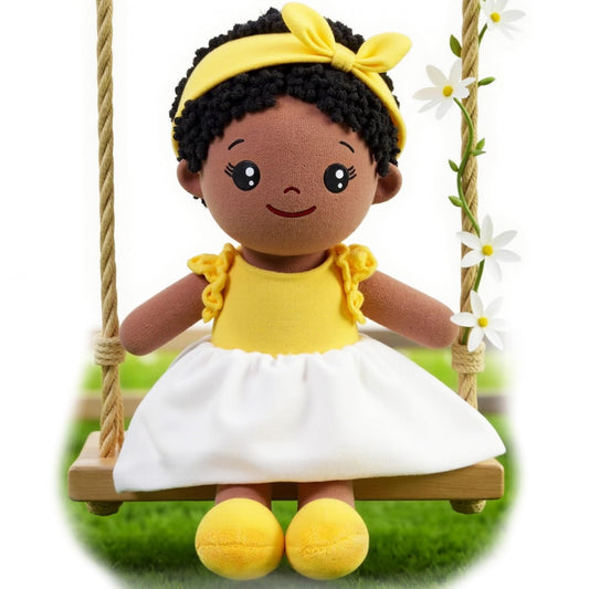 OUOZZZ 12-6 inch soft black baby doll ready for cuddles and play.