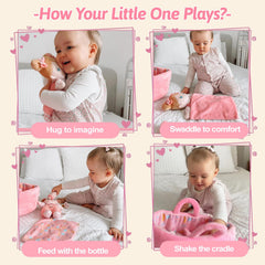 OUOZZZ baby doll bassinet ready for nap-time storytelling