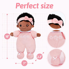 OUOZZZ black baby doll hugging a child demonstrates comforting role play during playtime