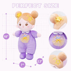 OUOZZZ Soft Baby Doll in arms during playtime supports imaginative games.