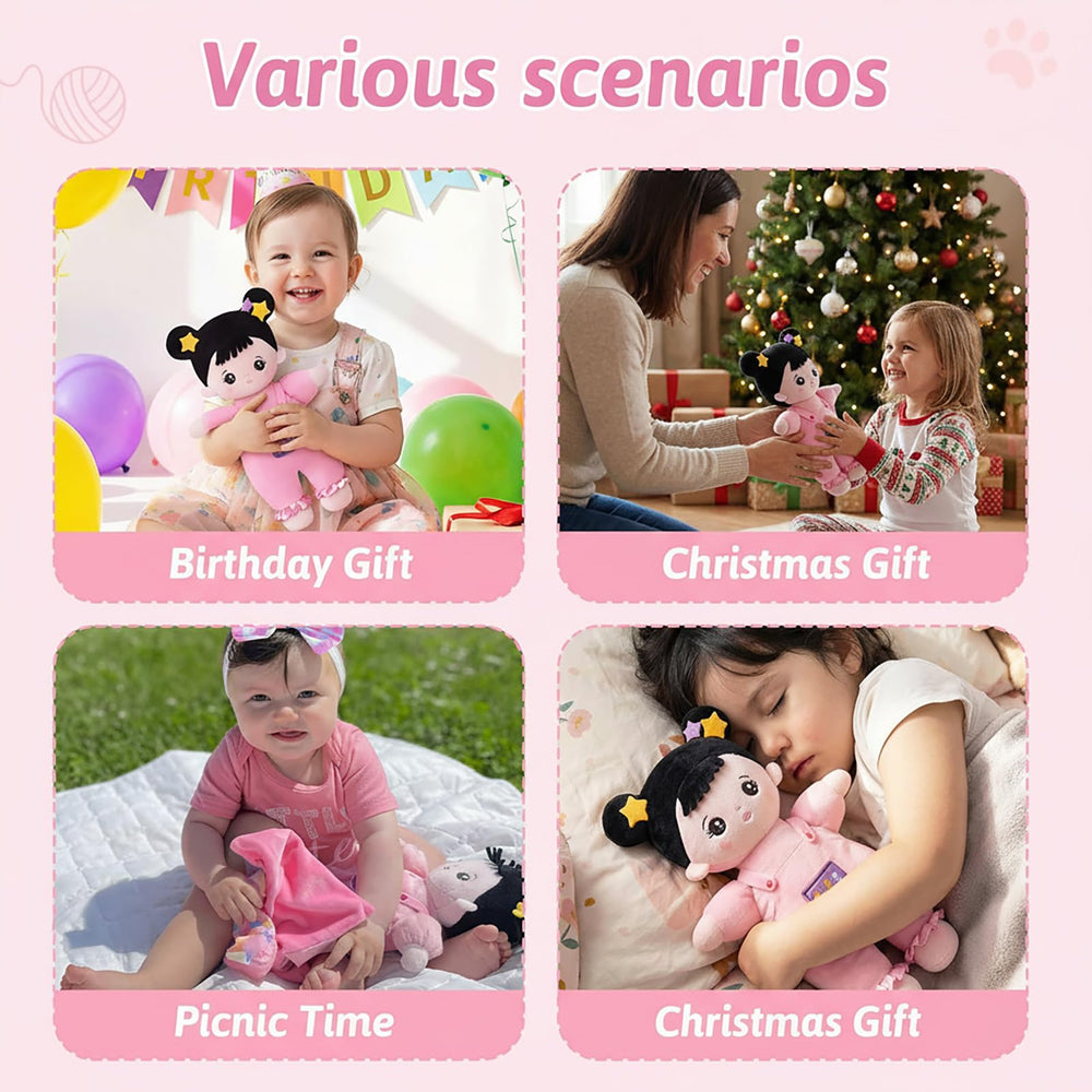 OUOZZZ doll resting on a shelf, adding decorative appeal to a nursery or play area.