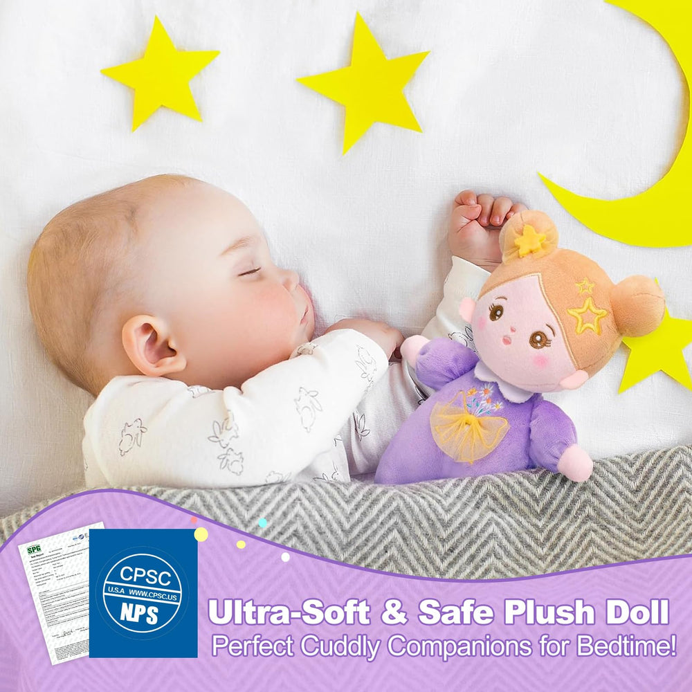 OUOZZZ doll fabric close-up shows safe, non-toxic materials for sensitive skin.