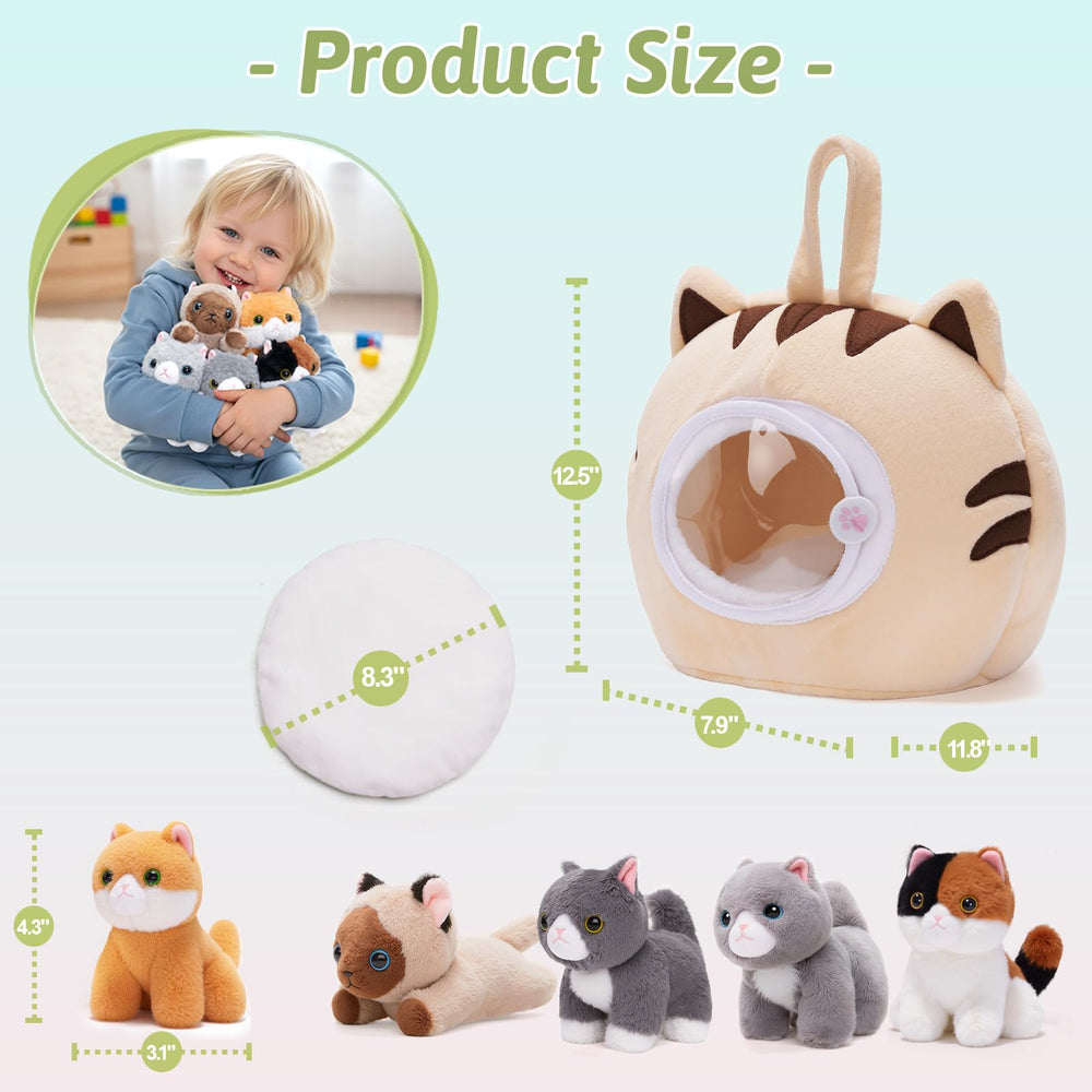 OUOZZZ interactive cat house door opening for easy kitten toy retrieval