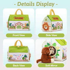 OUOZZZ Mini Zoo machine washable fabrics for easy cleanup after adventures.
