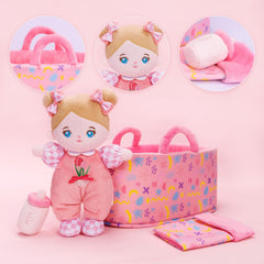 OUOZZZ playtime scene with bottle and blanket supporting safe pretend play