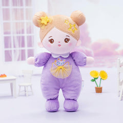 OUOZZZ Purple Daisy doll as bedtime cuddle companion for little ones.