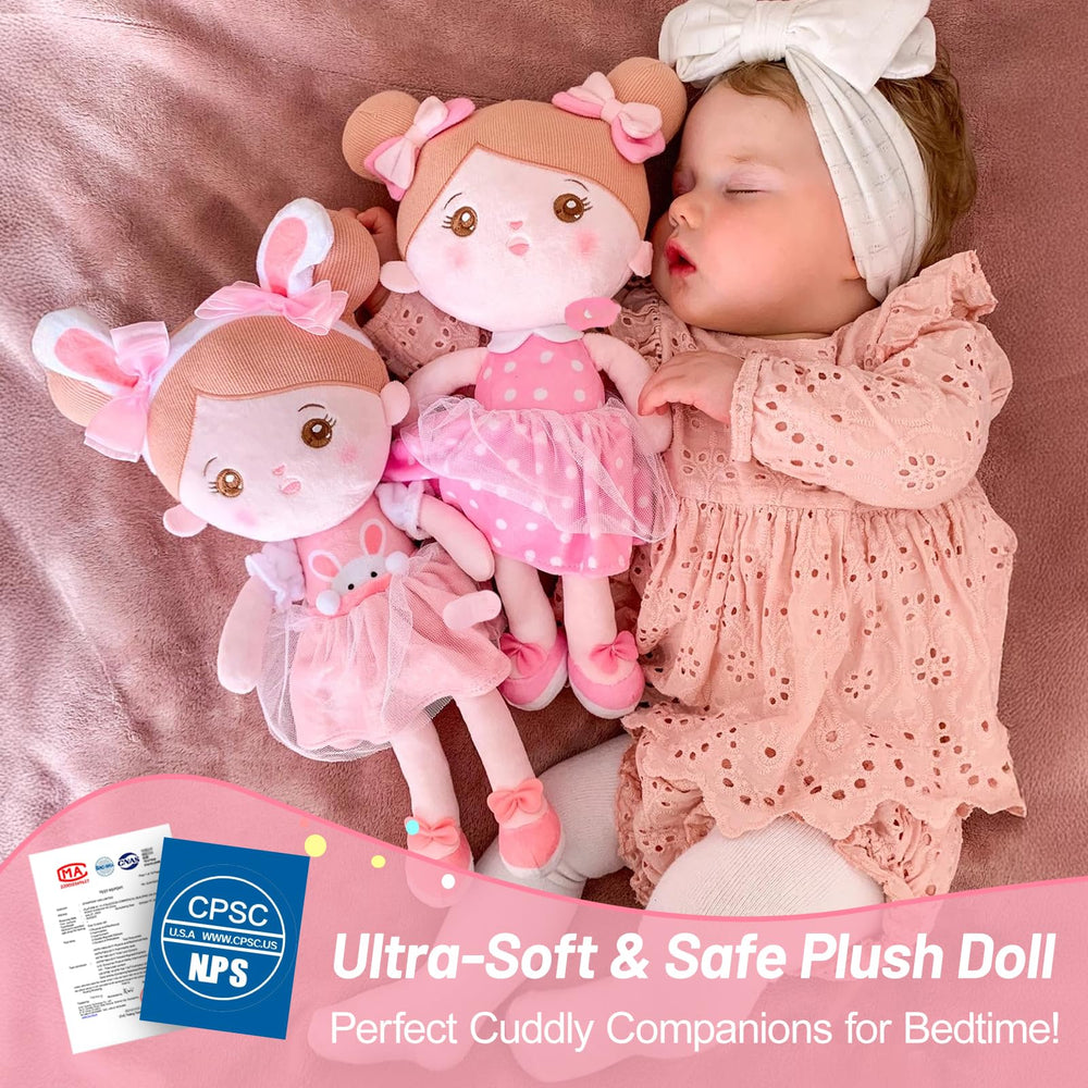 OUOZZZ teething-safe soft fabric doll supports gentle sensory exploration
