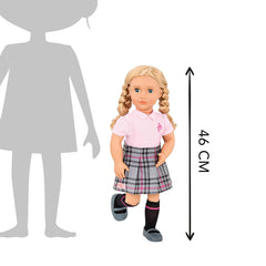 Our Generation Hally wearing outfit set for mix-and-match fashion