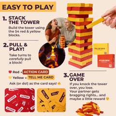Our Guilty Pleasures pull-out game romantic-night setup for intimate couple moments.