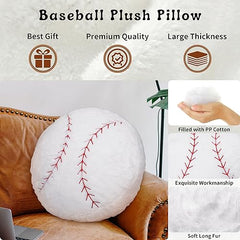 OurHonor baseball plush 18inch side view highlights soft fabric and huggable feel.
