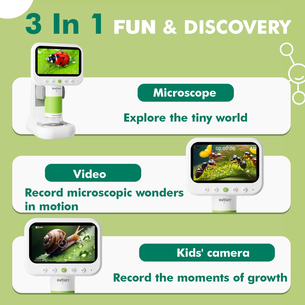 OUTACT microscope screen display for clear student observation
