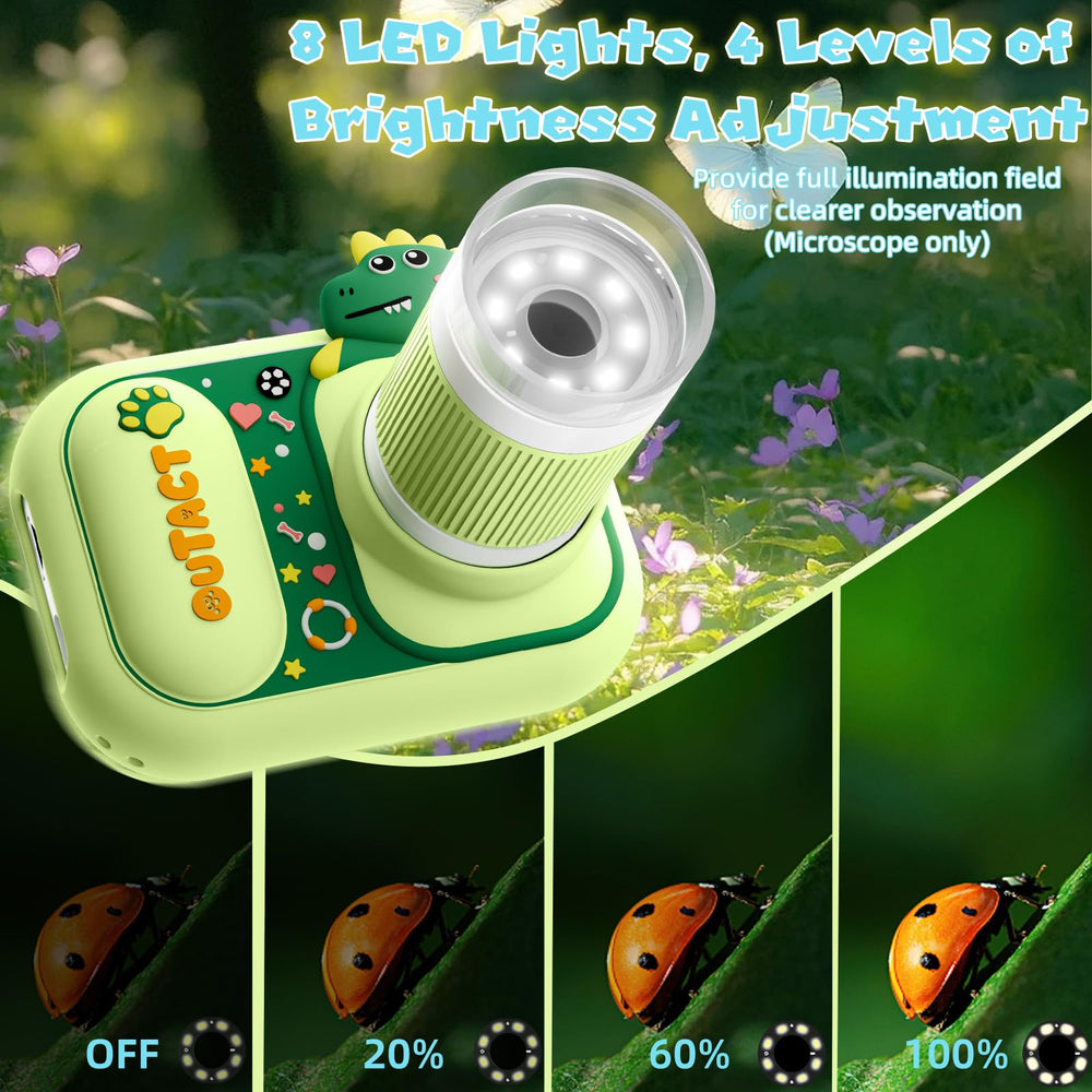 OUTACT Kids Microscope 2.4-inch screen display for easy viewing