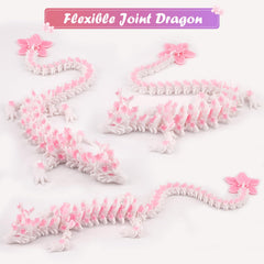 Outgoto articulated dragon 12in in cherry blossom pose-ready form.