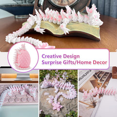 Outgoto cherry blossom dragon figurine ideal for collection display.