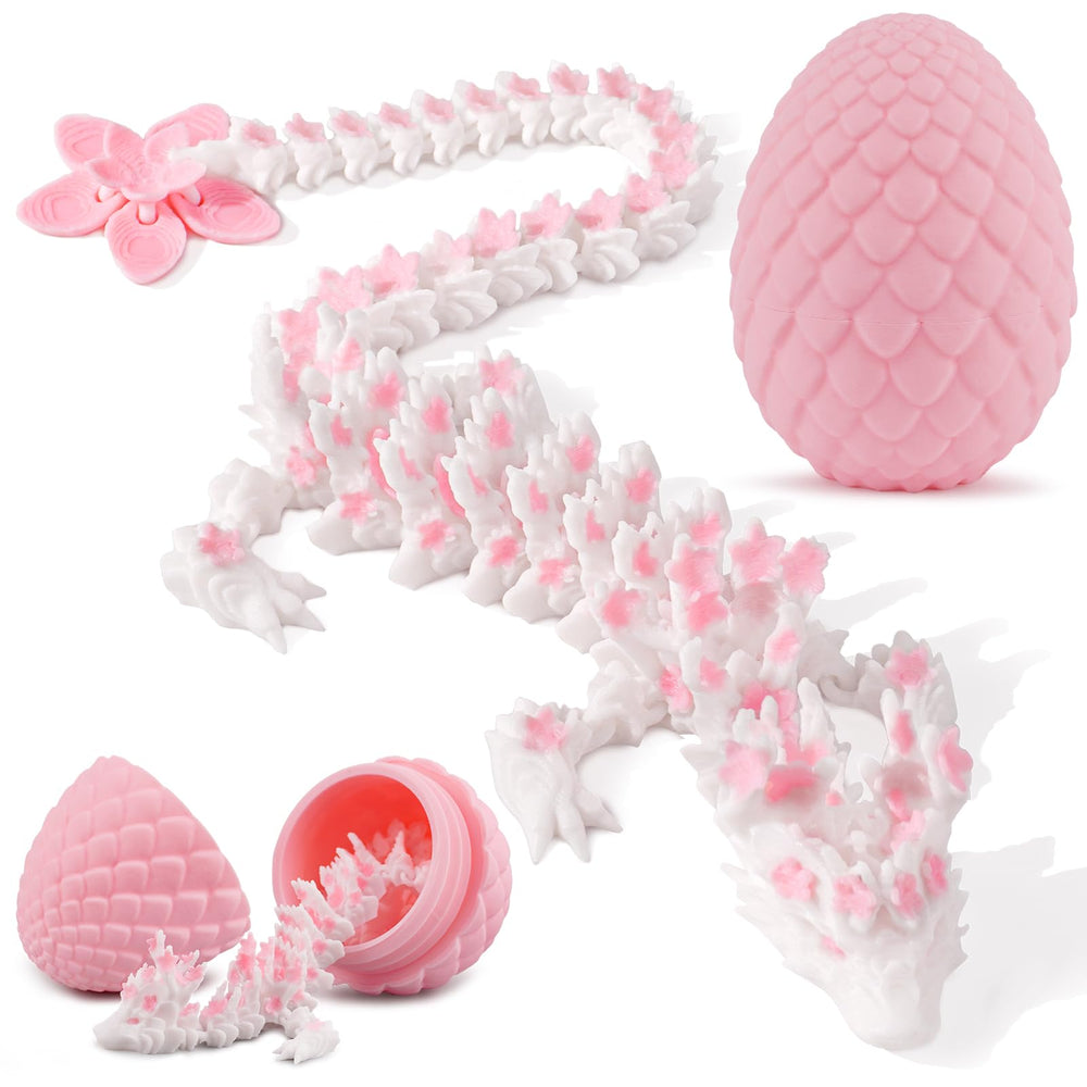 Outgoto cherry blossom dragon egg 12in on desk; tactile moment and standout decor.