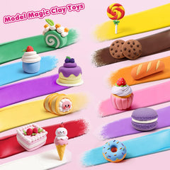 Outivity finished dessert sculptures showcase bright colors and durable air-dry results.