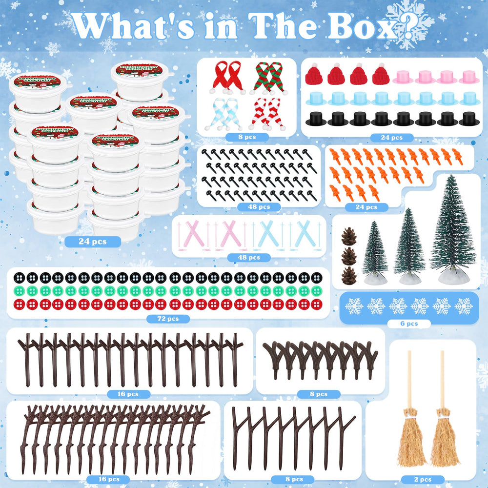 Outivity snowman kit accessories in vibrant colors for creative outfits.