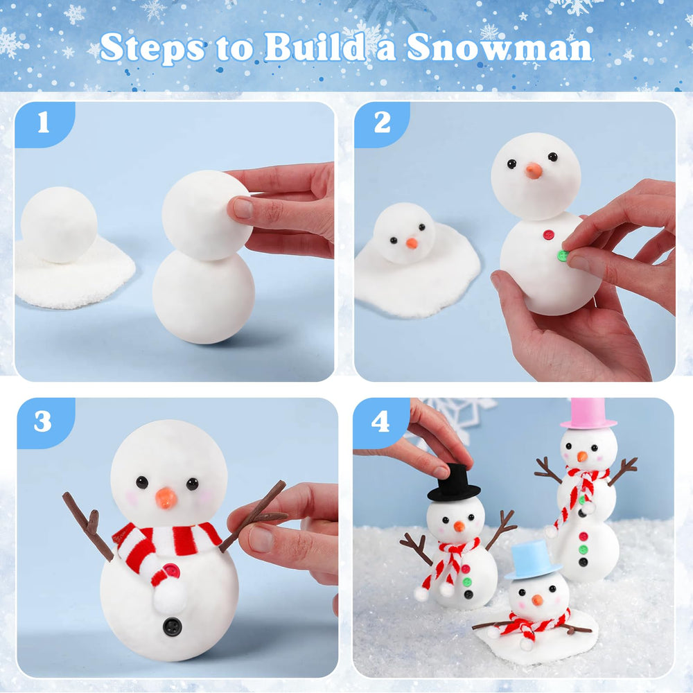 The snowman dries in 24 hours to become a keepsake after crafting.