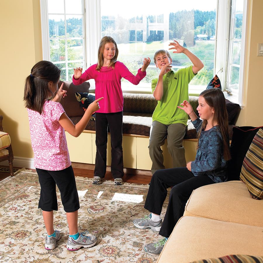 Close-up of Outset Media Picture Charades shows double-sided cards ready for quick gameplay.