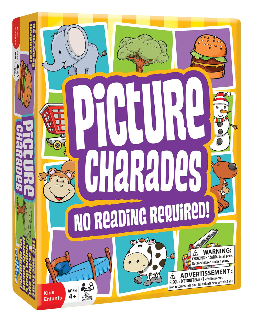 Outset Media Picture Charades deck on table inspires kids' imaginative play without reading.