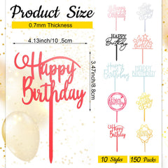 Outus double-sided acrylic topper with glitter-free finish for durable, vibrant cake decoration.
