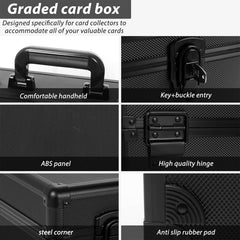 OUUTMEE graded card case interior features 6 foam inserts for secure fits