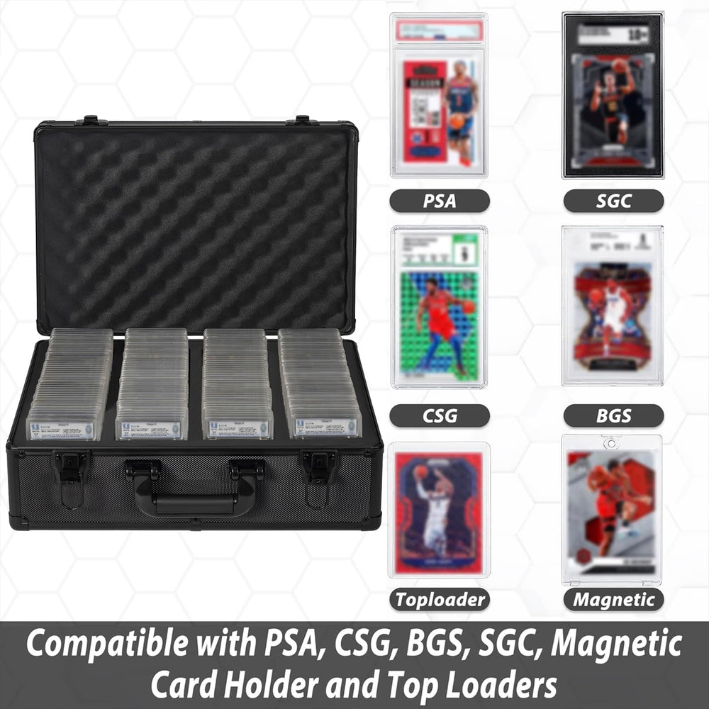 OUUTMEE graded card case secure lock design with keys for added security