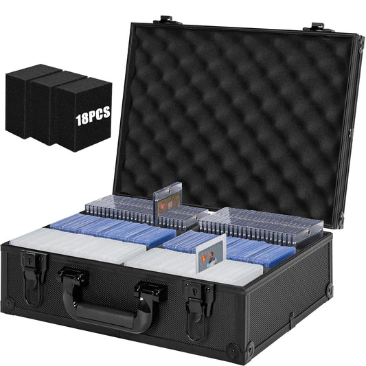 OUUTMEE toploader storage box front view with six fixed compartments for organized storage