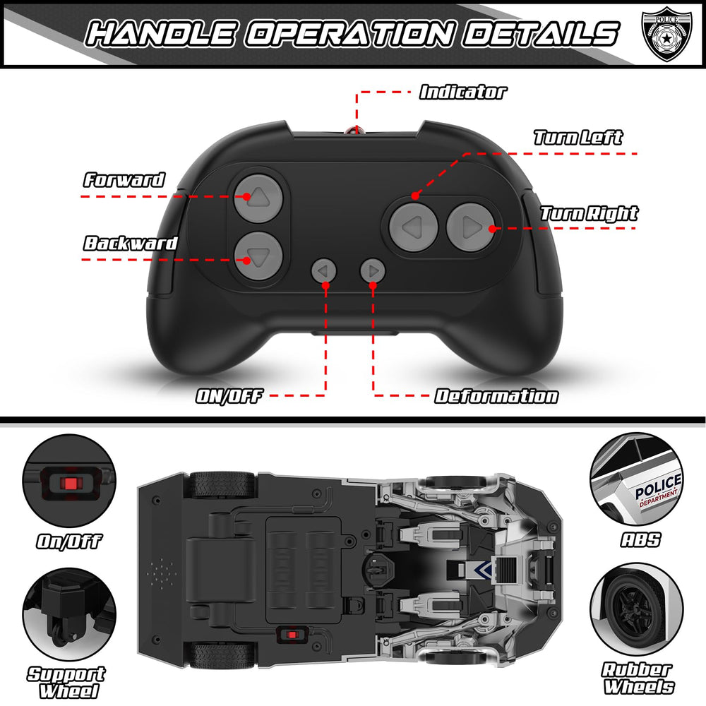 Ovaasy Transform RC Car remote control in use with 2.4GHz signaling