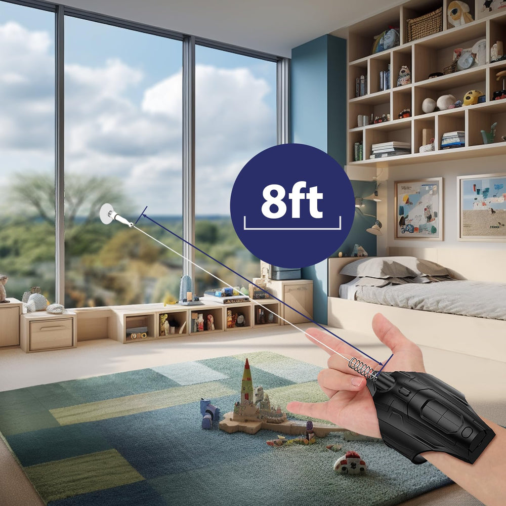 Overfun Magnet with suction cup adheres to smooth surfaces.