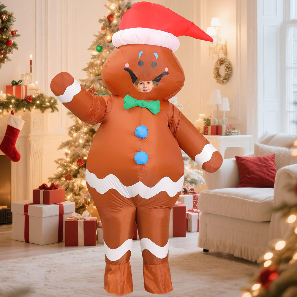 OVIFM Gingerbread costume back view, great for holiday celebrations and party photos.