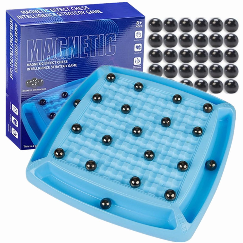 OVLADA magnetic chess board with smooth ABS edges for comfortable play.