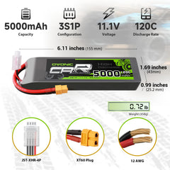 OVONIC two-pack RC battery bundle in compact case for convenient setups