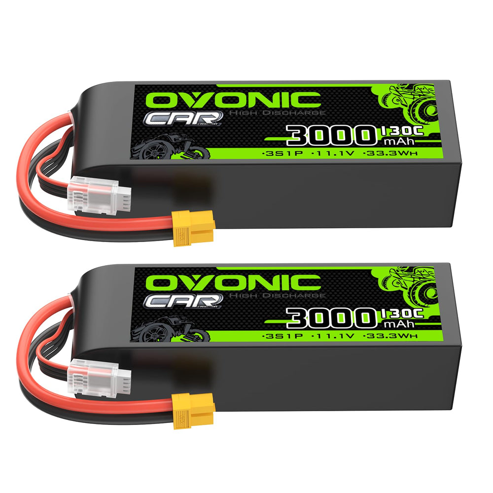 OVONIC 3S LiPo battery with XT60 connector for high-performance RC setups.
